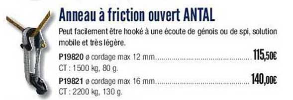 anneau à friction ouvert antal