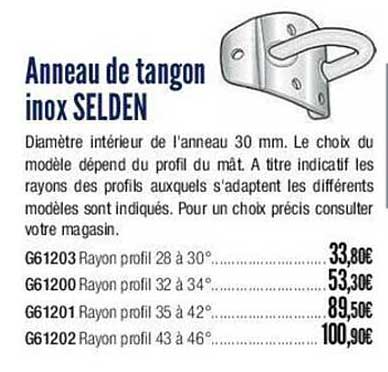 anneau de tangon inox selden