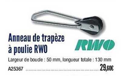 anneau de trapèze à poulie rwo