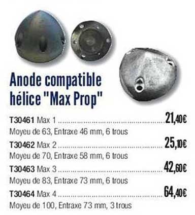 anode compatible hélice "max prop"