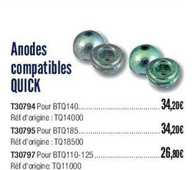 anodes compatibles quick