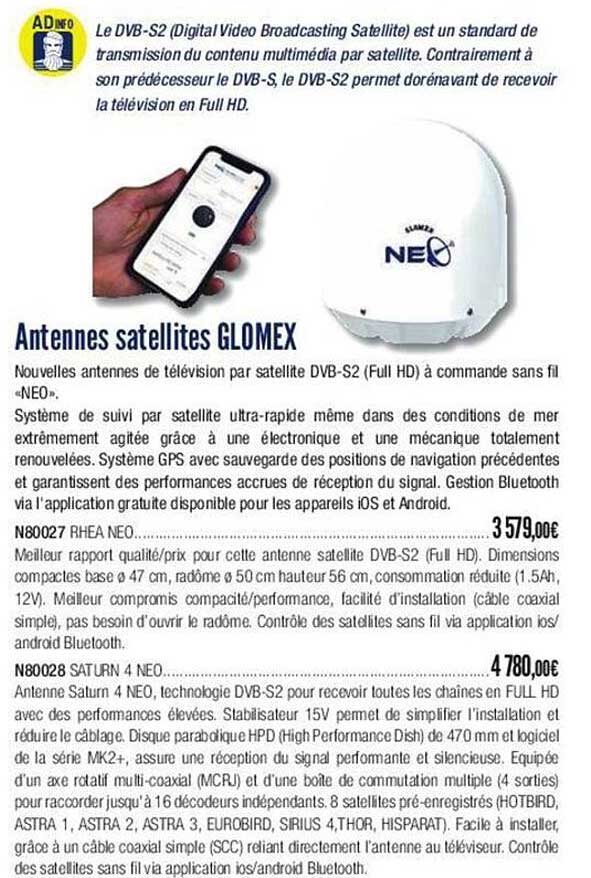antennes satellites glomex