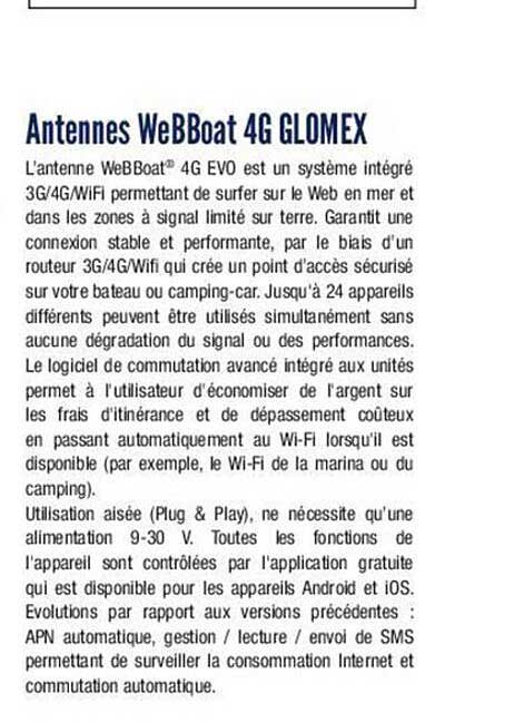 antennes webboat 4g glomex