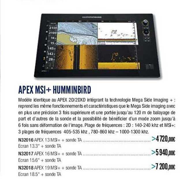 apex msi+ humminbird