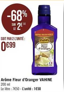 arôme fleur d'oranger vahine