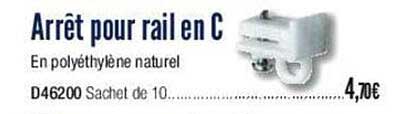 arrêt pour rail en C