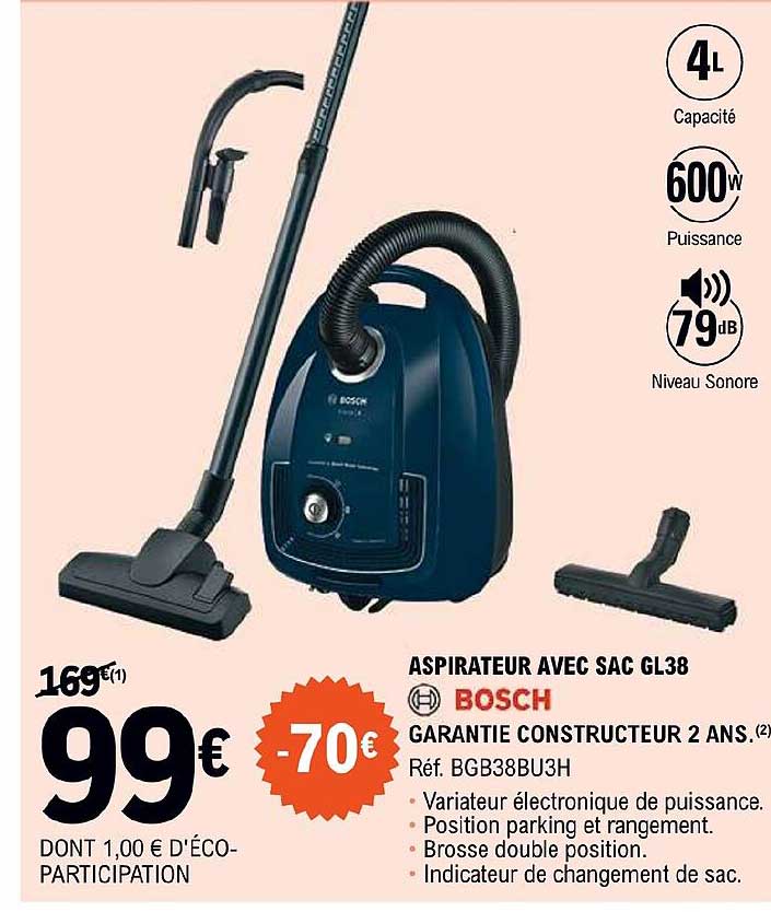 Aspirateur Avec Sac Gl38 Bosch