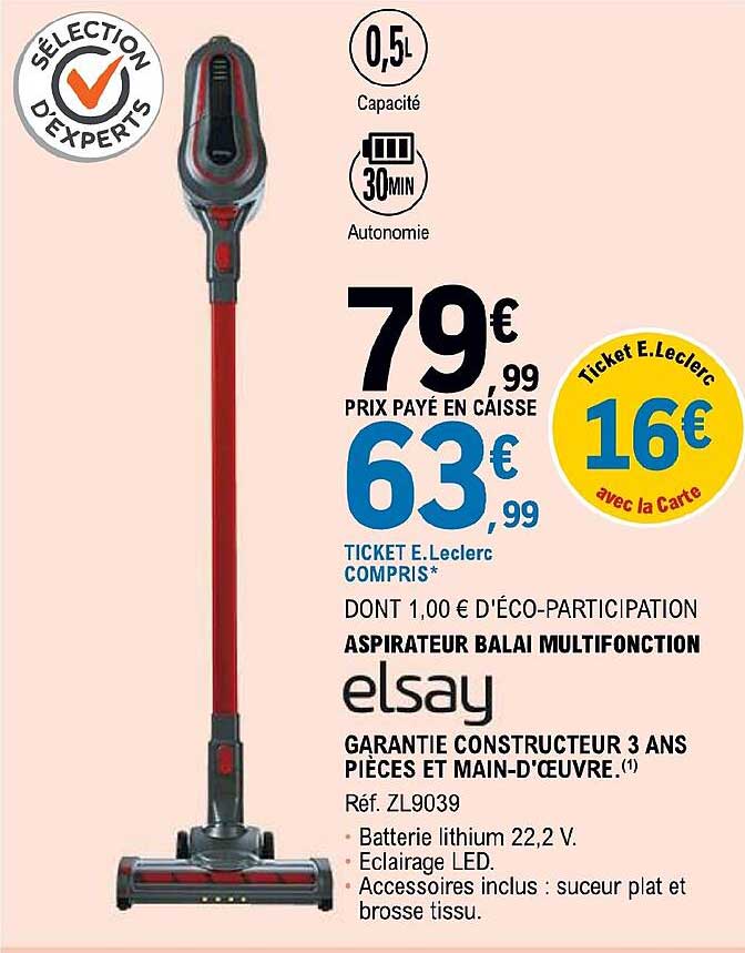 Aspirateur Balai Multifonction Elsay