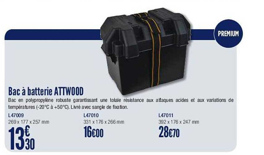 bac à batterie attwood
