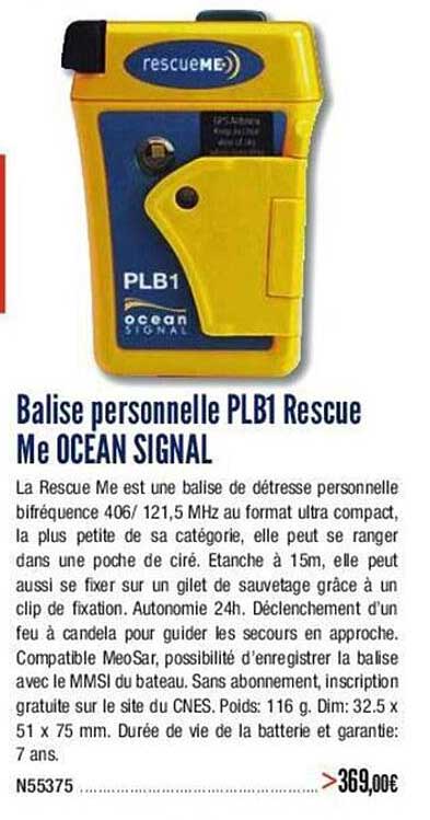 balise personnelle plb1 rescue me océan signal