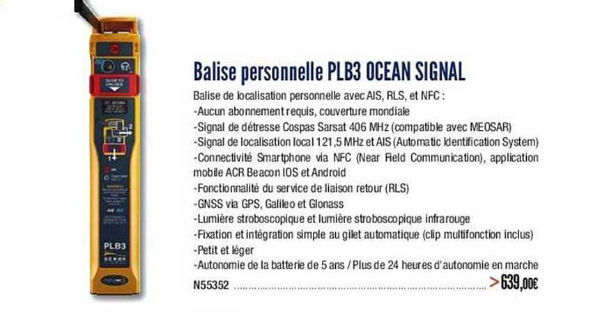balise personnelle plb3 océan signal