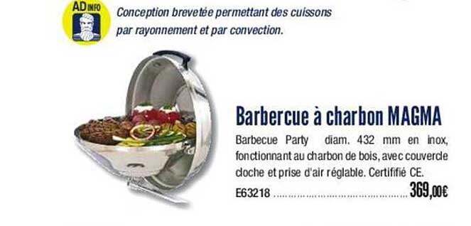 barbecue à charbon magma