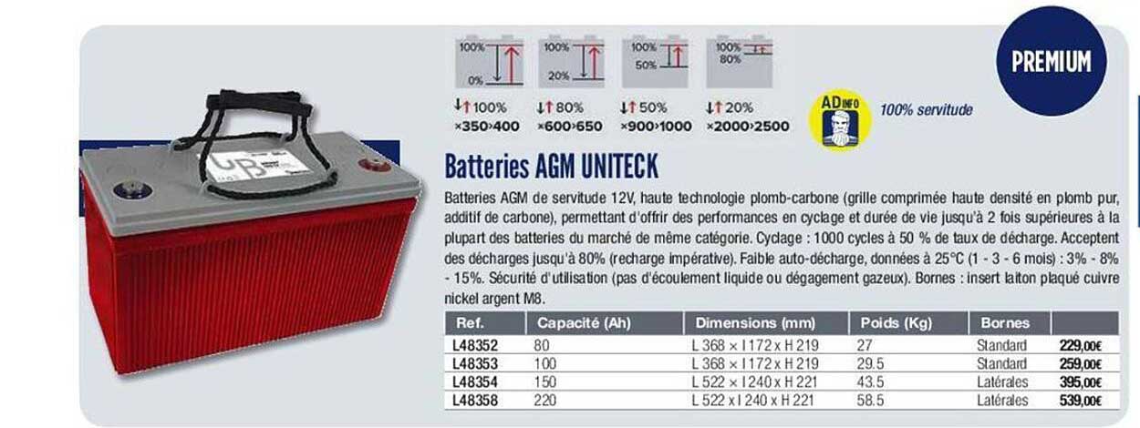 batteries agm uniteck