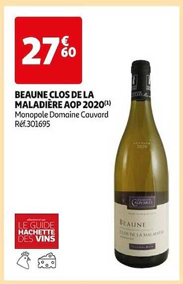 beaune clos de la maladière aop 2020 monopole domaine cauvard