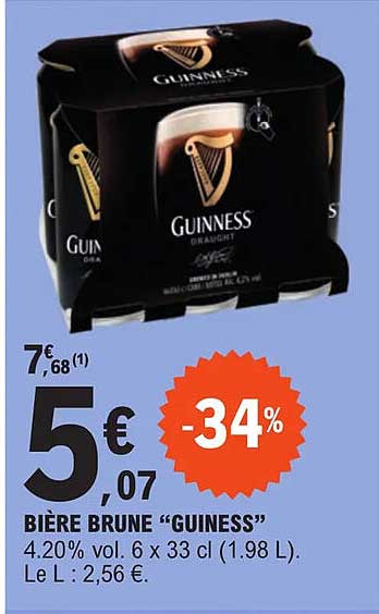 bière brune "guiness"