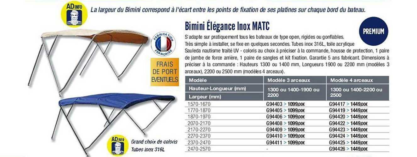 bimini élégance inox matic