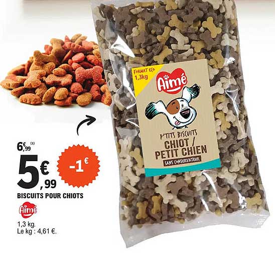 biscuits pour chiots aimé