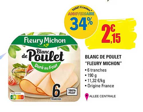 blanc de poulet "fleury michon"
