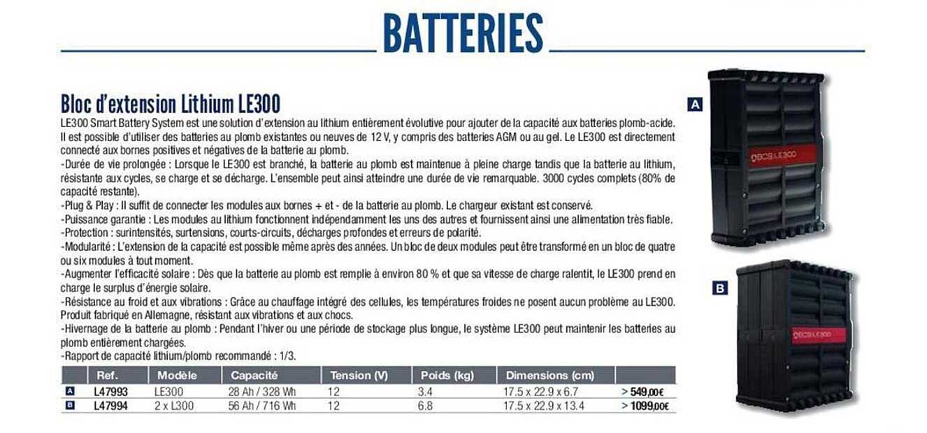 bloc d'extension lithium le300