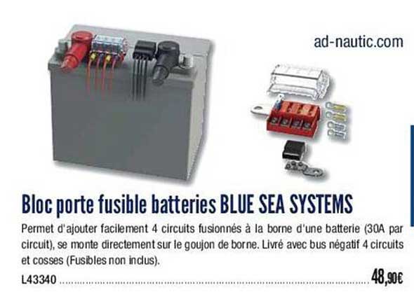 bloc porte fusible batteries blue sea systems
