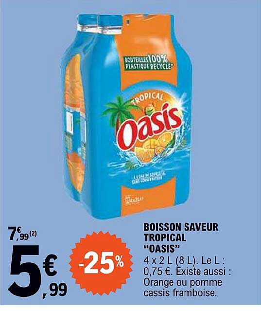 Boisson Saveur Tropical "oasis"