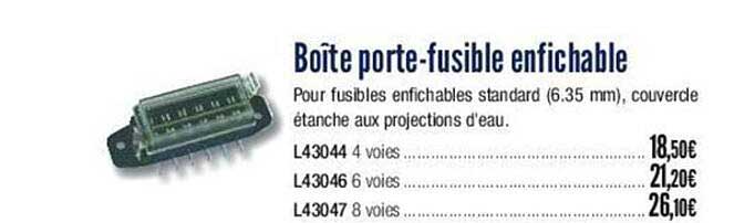 boíte porte-fusible enfichable