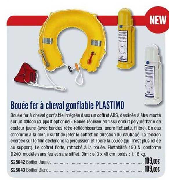 bouée fer à cheval gonflable plastimo