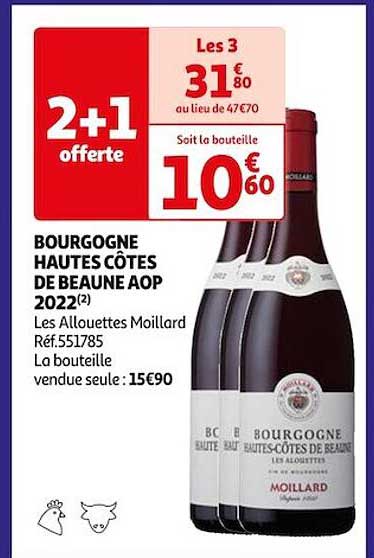 bourgogne hautes côtes de beaune aop 2022 les allouettes moillard