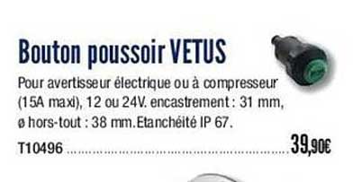 bouton poussoir vetus