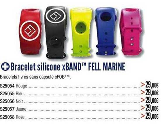 bracelet silicone xBand fell marine