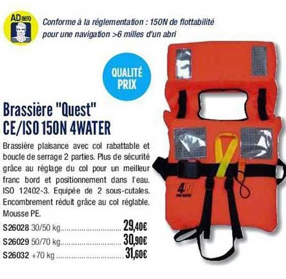 brassière "quest" ce/iso 150n 4water