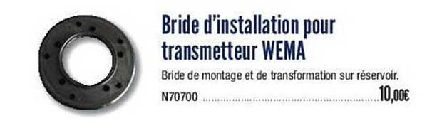 bride d'installation pour transmetteur wema