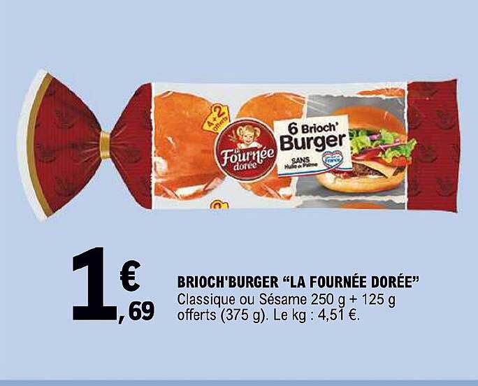 brioch'burger "la fournée dorée"