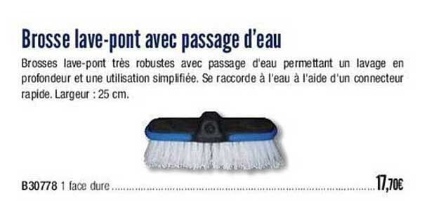 brosse lave-pont avec passage d'eau