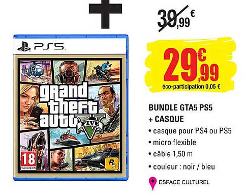 bundle gta5 ps5 + casque