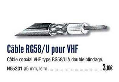 câble rg58 / u pour vhf