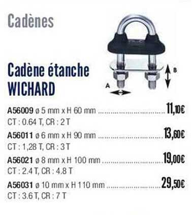 cadène étanche wichard