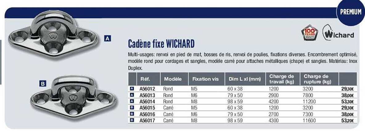 cadène fixe wichard