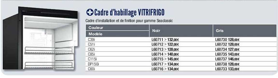 cadre d'habillage vitrifrigo