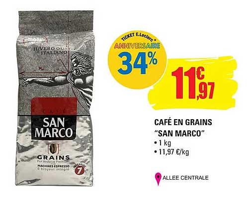 café en grains "san marco"