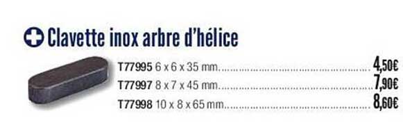 calvette inox arbre d'hélice