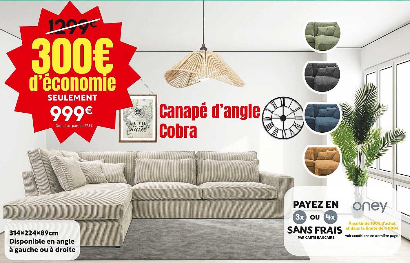 Canapé D'angle Cobra