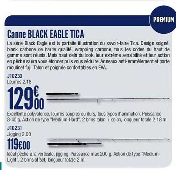 canne black eagle tica