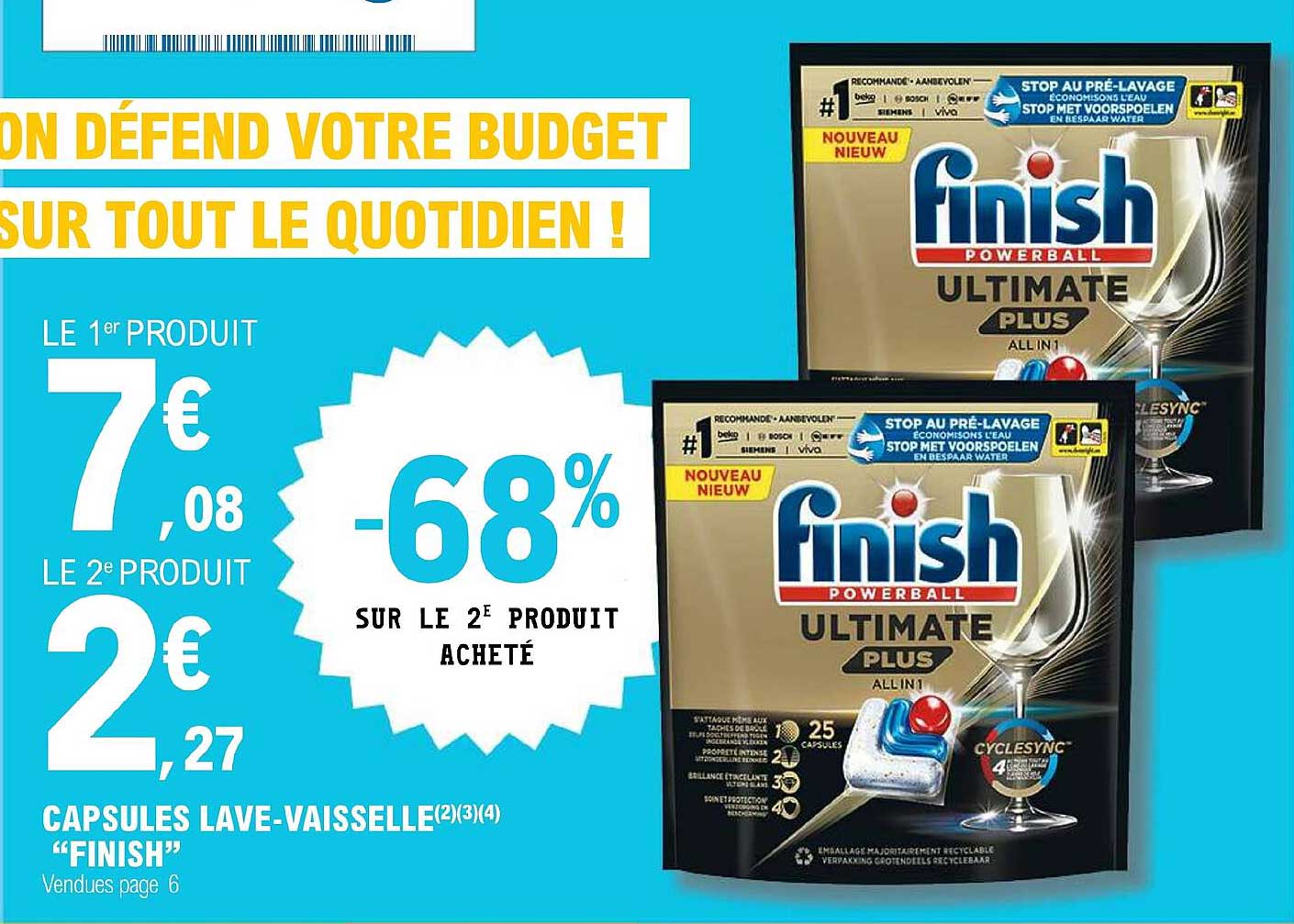 capsules lave-vaisselle "finish"