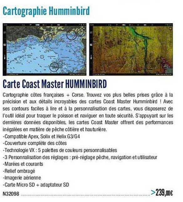 carte coast master humminbird