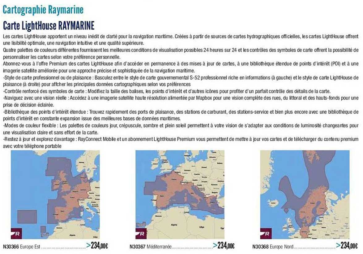 carte lighthouse raymarine