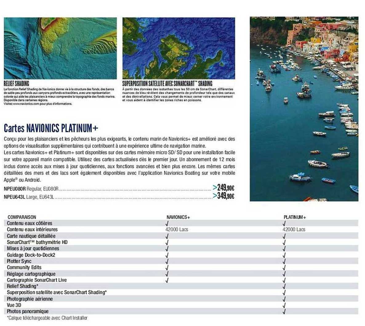 Cartes Navionics Platinum+