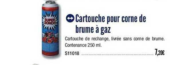 cartouche pour corne de brume à gaz