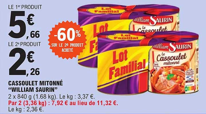 cassoulet mitonné "william saurin"