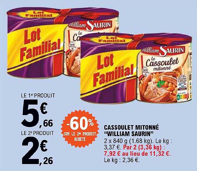 cassoulet mitonné "william saurin"